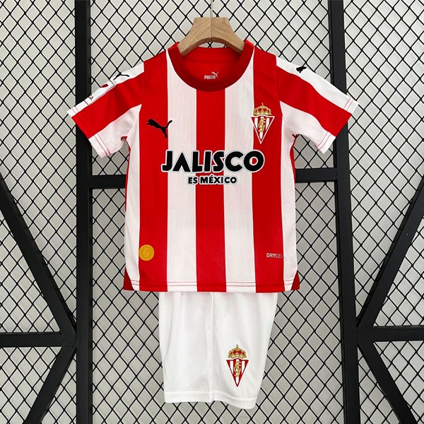 Trikot Sporting De Gijón Heim Kinder 2023-2024